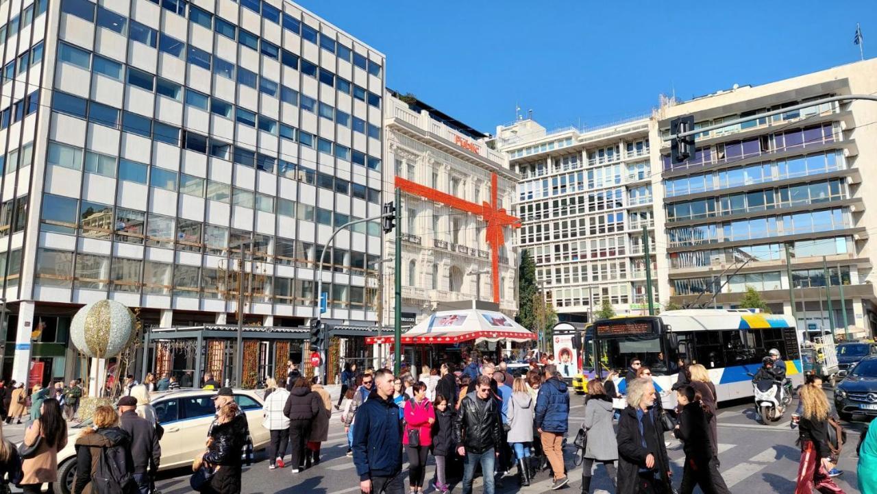 Grand Apartment In Parliament Square アテネ エクステリア 写真